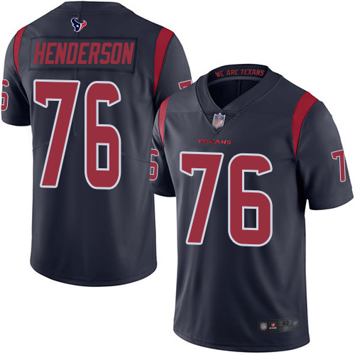 Houston Texans Limited Navy Blue Men Seantrel Henderson Jersey NFL Football #76 Rush Vapor Untouchable